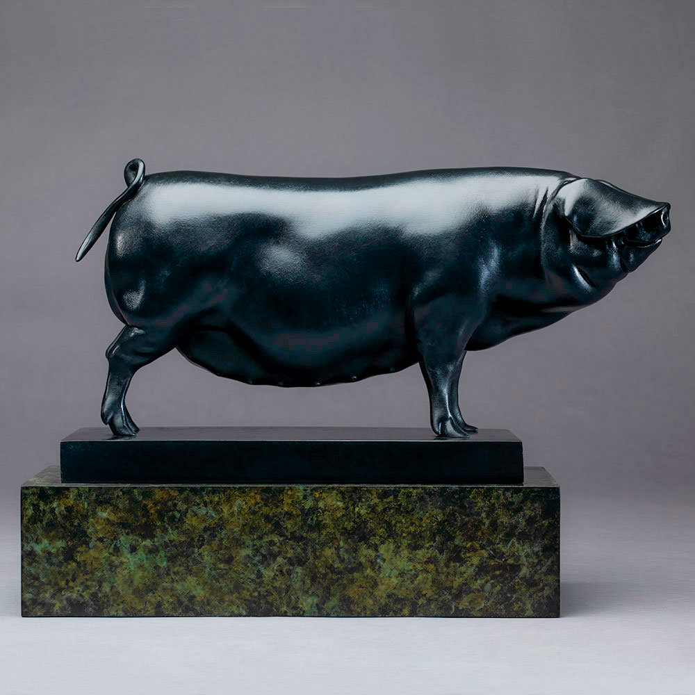 Large Black Pig (Ingrid) by John Michael