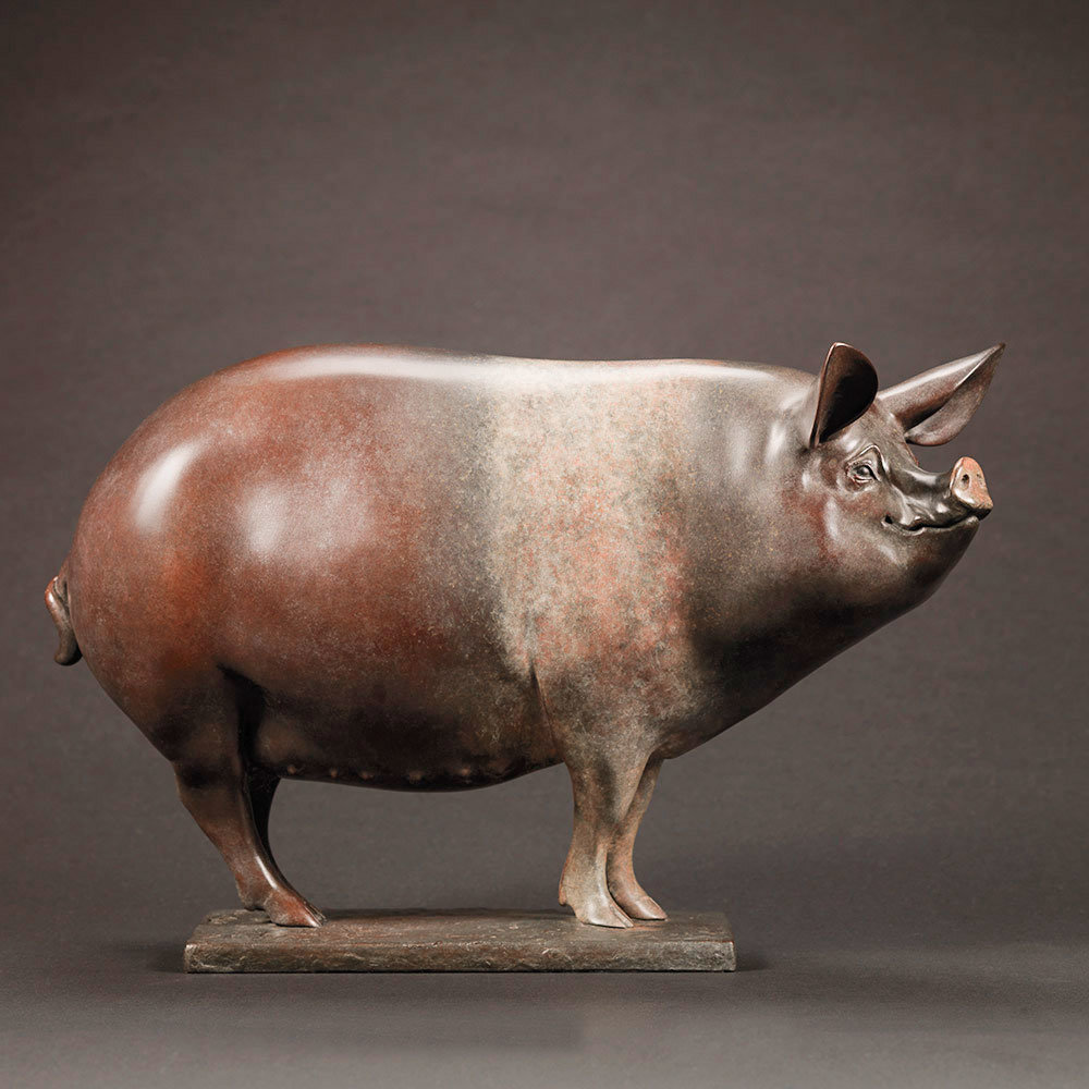 Saddleback Pig (Happy Sow) by John Michael