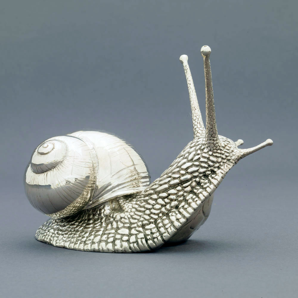 GARDEN SNAIL (HALLMARKED SILVER) GARDEN SNAIL (HALLMARKED SILVER)